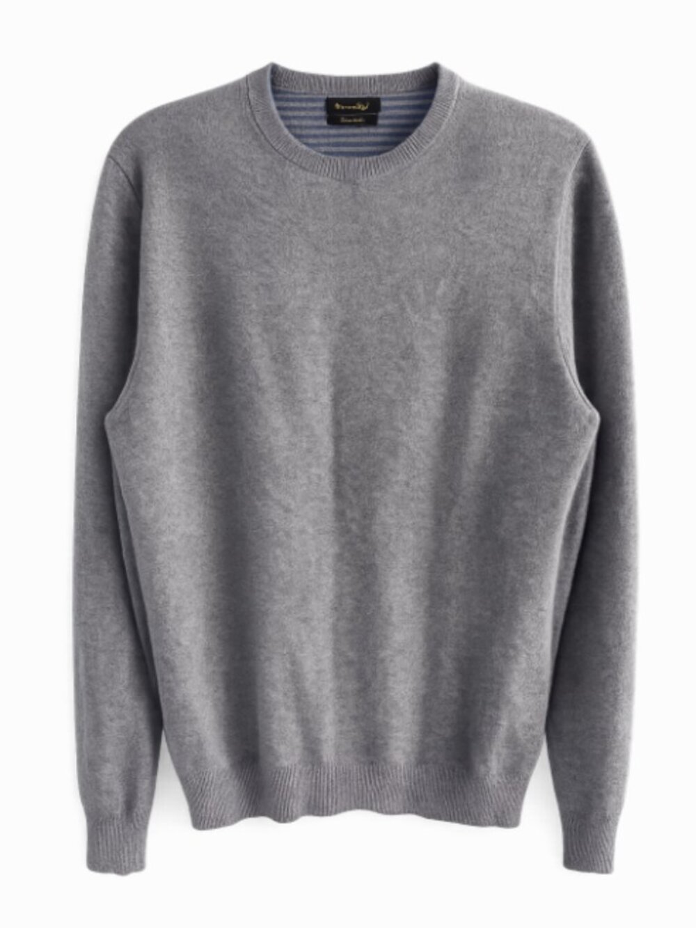 Massimo Dutti Grey Wool Cashmere Crew Neck Sweater Size M Men
